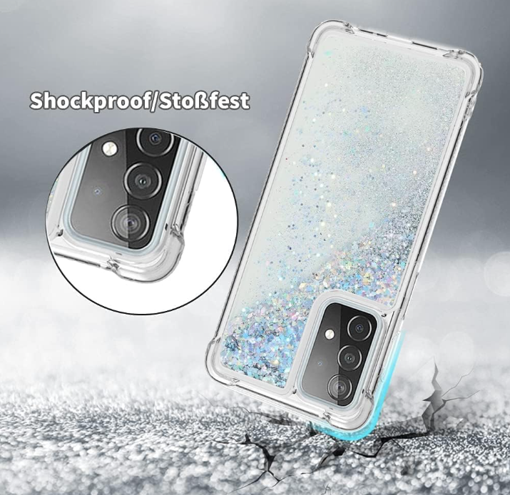 Silikonski ovitek z vrvico "CaseLover Glitter" za Samsung Galaxy A13 4G – Infostyle