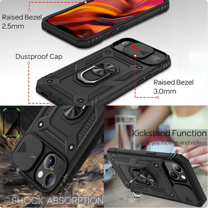 Ovitek "Nalia Armor Ring Camera protect" za iPhone 13/14