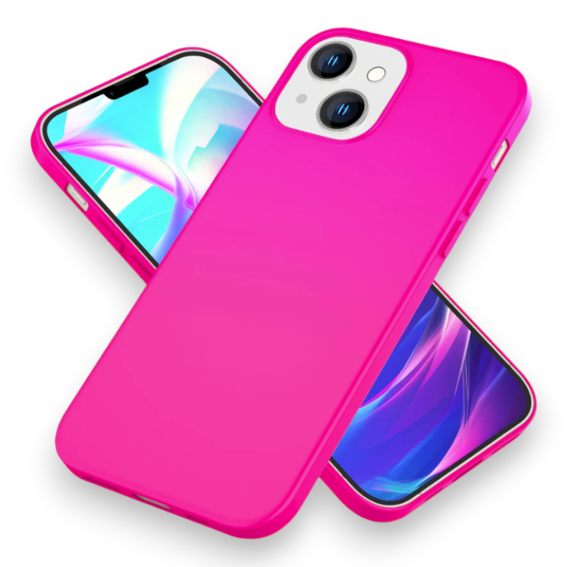 Silikonski ovitek "Neon Nalia" za iPhone 14 – Živo roza / TPU silikon