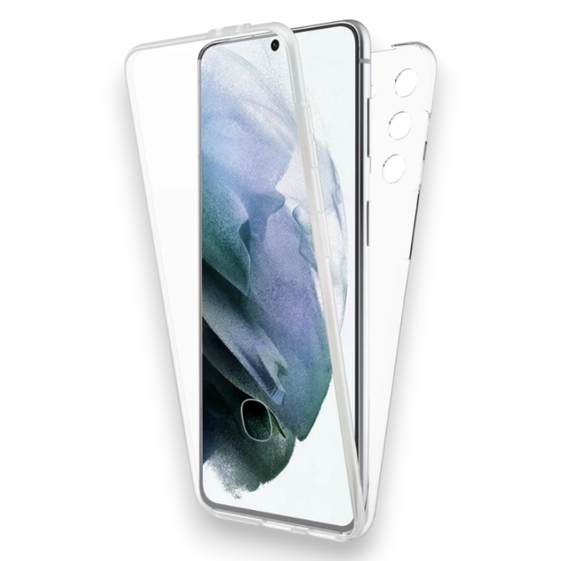 Ovitek "Nalia 360°" za Samsung Galaxy S21 – Prozorna / PC + TPU silikon
