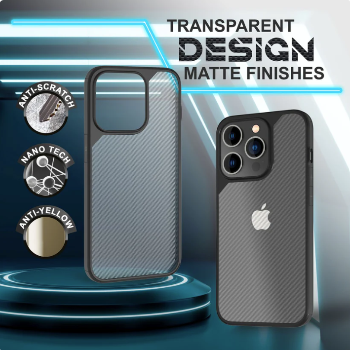 Ovitek "Semi-Transparent Carbon Nalia" za iPhone 14 Pro