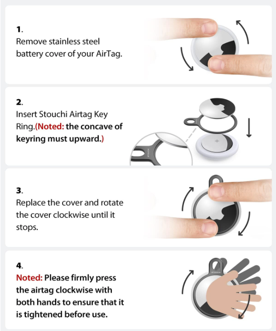 Ovitek in obesek za AirTag (2 kosa) – Stouchi
