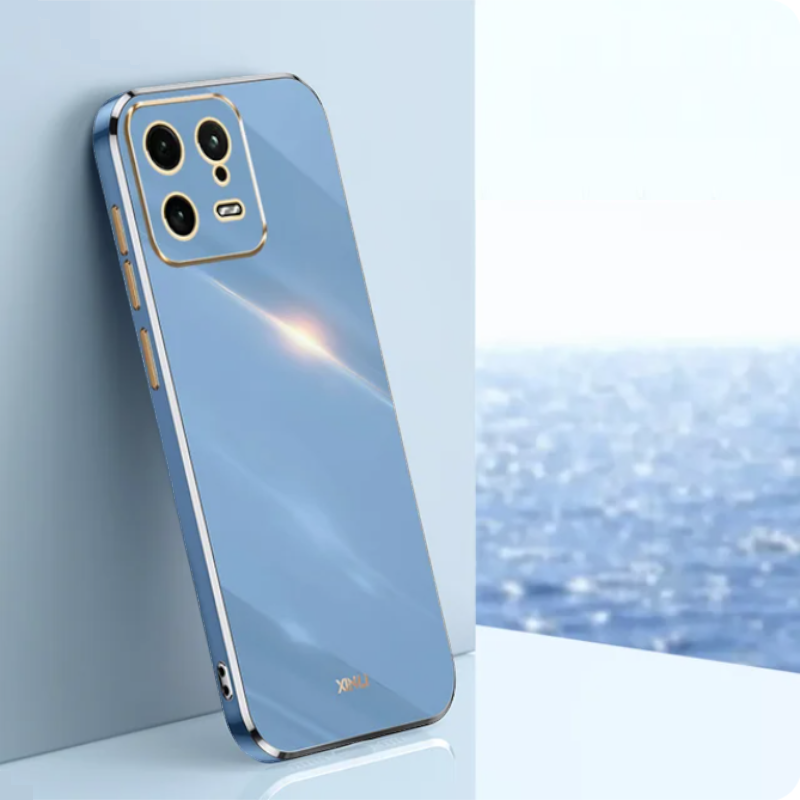 Silikonski ovitek "Gold Edging" za Xiaomi 13 Pro – Infostyle – Svetlo modra / TPU silikon