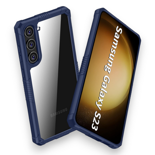 Ovitek "Quikbee Airbag" za Samsung Galaxy S23 – Temno modra / PC + TPU silikon