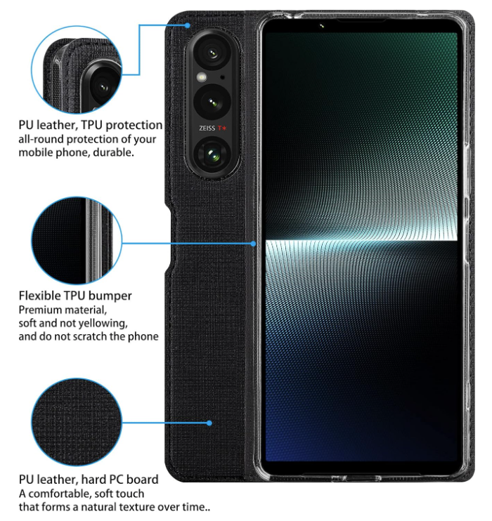 Preklopna torbica "Foluu Folio" za Sony Xperia 1 V 2023