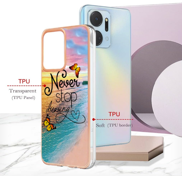 Silikonski ovitek "Never stop dreaming" za Honor X7a – Techsuit