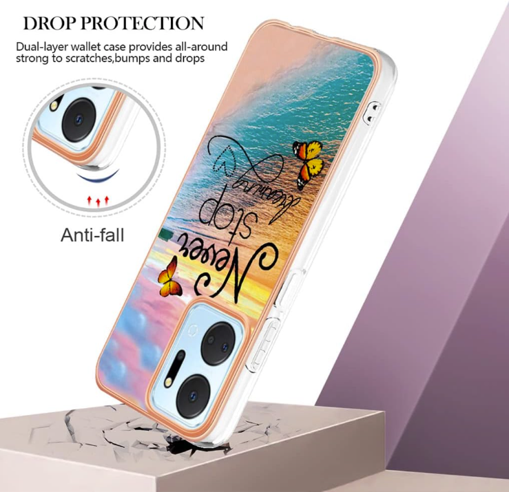 Silikonski ovitek "Never stop dreaming" za Honor X7a – Techsuit