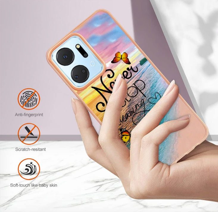 Silikonski ovitek "Never stop dreaming" za Honor X7a – Techsuit