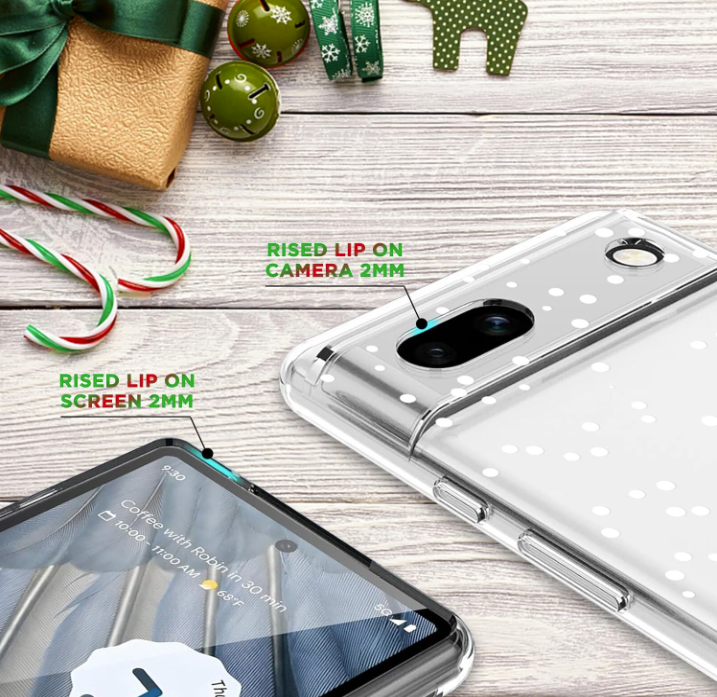 Silikonski ovitek "Xmas vibe" za Google Pixel 7 – Infostyle – Prozorna / TPU silikon / Snežak