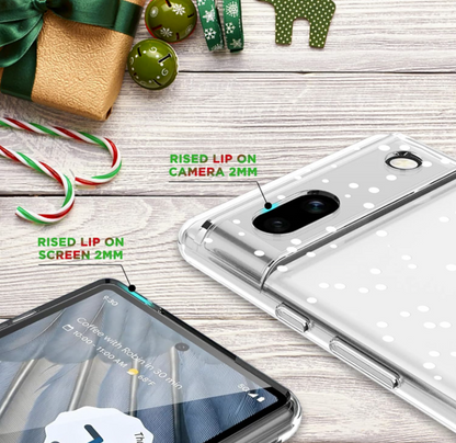 Silikonski ovitek "Xmas vibe" za Google Pixel 7 – Infostyle – Prozorna / TPU silikon / Snežak