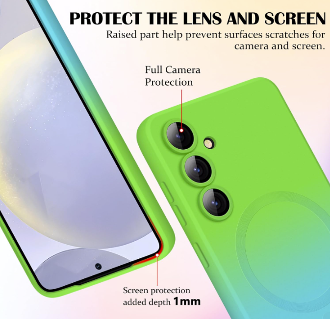 Silikonski ovitek "Rainbow Mag" s tehnologijo MagSafe za Samsung Galaxy S24 Plus – Infostyle – Temno modra / TPU silikon