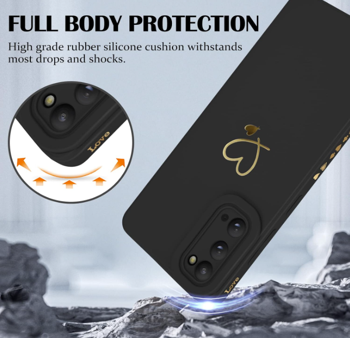 Silikonski ovitek "Golden Heart" za Samsung Galaxy S20 – Infostyle