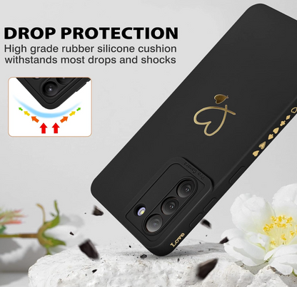 Silikonski ovitek "Golden Heart" za Samsung Galaxy S21 – Infostyle