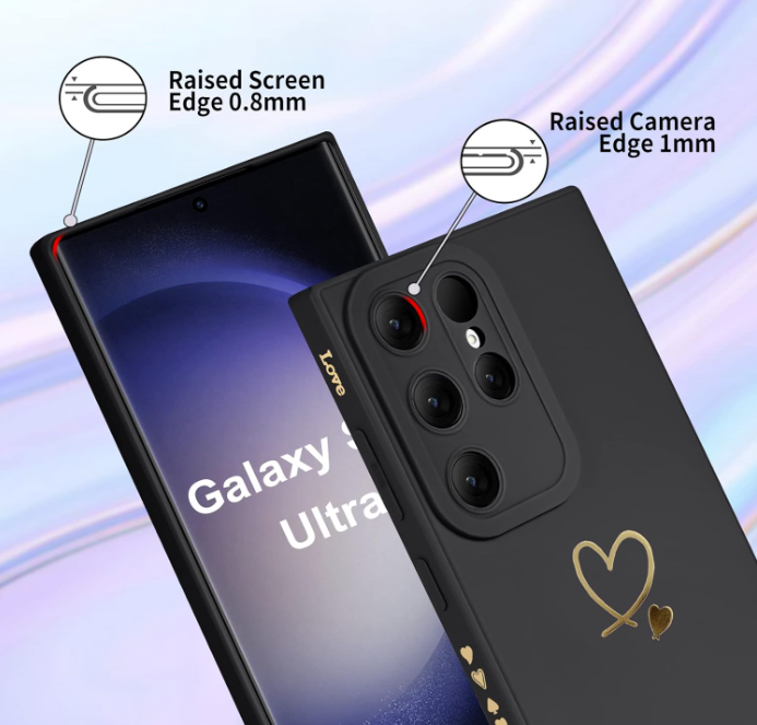 Silikonski ovitek "Golden Heart" za Samsung Galaxy S23 Ultra – Infostyle