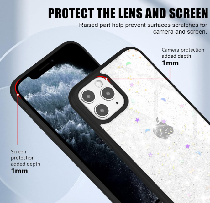 Ovitek "Glitter star" za iPhone 11 Pro – Infostyle