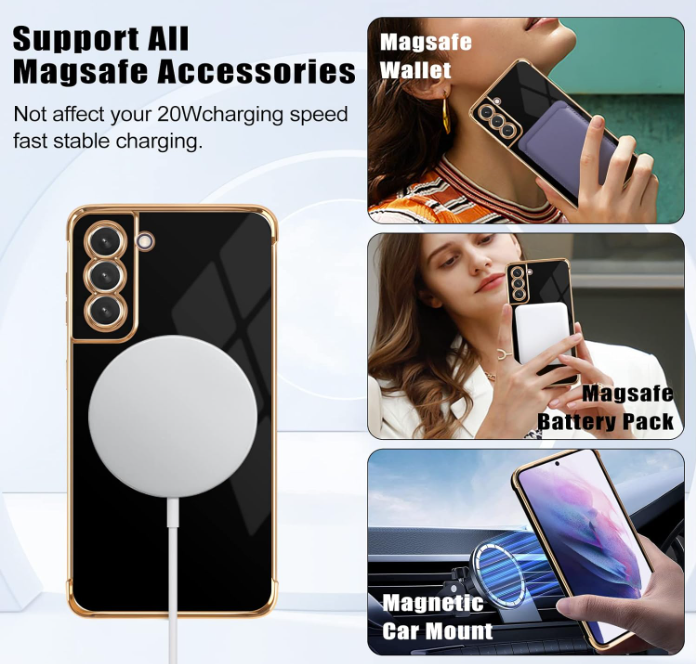 Silikonski ovitek "Golden Heart MagSafe" za Samsung Galaxy S21 – Infostyle