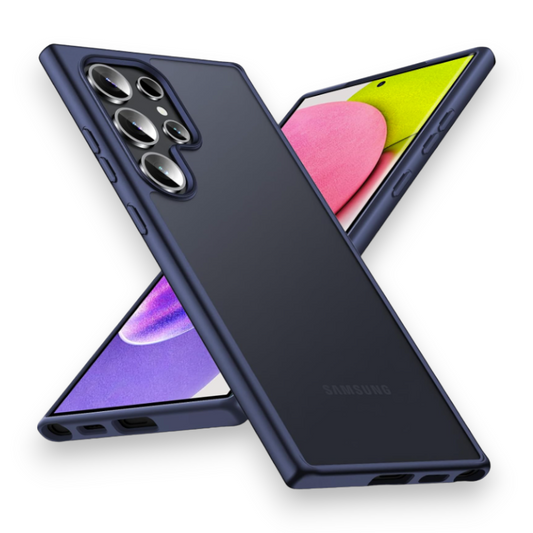 Ovitek "Translucent Matte" za Samsung Galaxy S24 Ultra – Infostyle – Temno modra / PC + TPU silikon