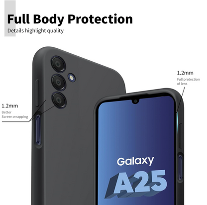 Silikonski ovitek "AUKASE" za Samsung Galaxy A25 – Infostyle – Živo roza / PC + TPU silikon