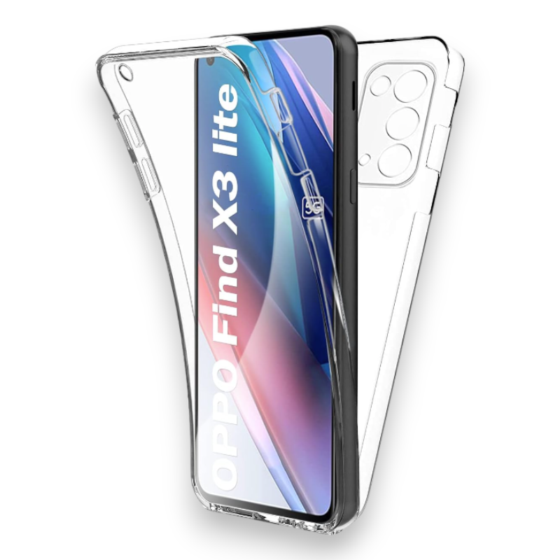 Ovitek "AURSTORE 360°" za Oppo Find X3 Lite – Infostyle – Prozorna / PC + TPU silikon