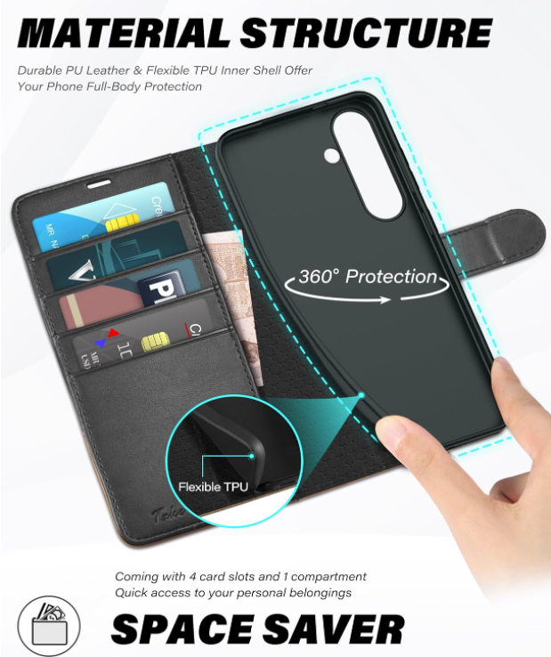 Preklopna torbica "Tucch Double" za Samsung Galaxy S24