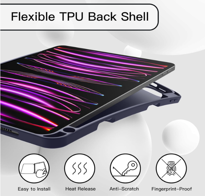 Preklopna torbica za tablični računalnik Apple iPad Pro 11" (2020/2021/2022) z držalom za pisalo – JETech – Svetlo zelen
