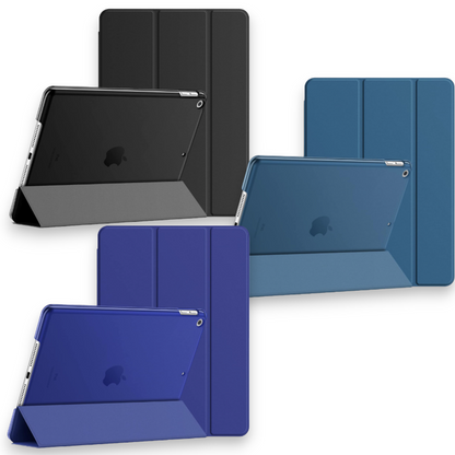 Preklopna torbica "Translucent" za tablični računalnik Apple iPad 9/8/7 (2021/2020/2019) 10.2" – JETech – Temno modra / 