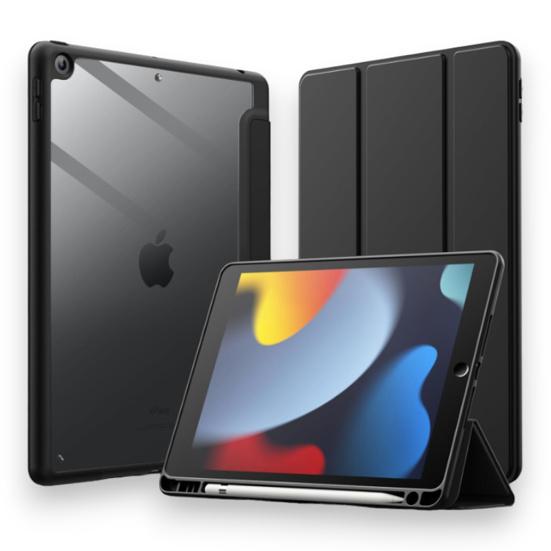 Preklopna torbica za tablični računalnik Apple iPad 9/8/7 (2021/2020/2019) 10.2" z držalom za pisalo – JETech