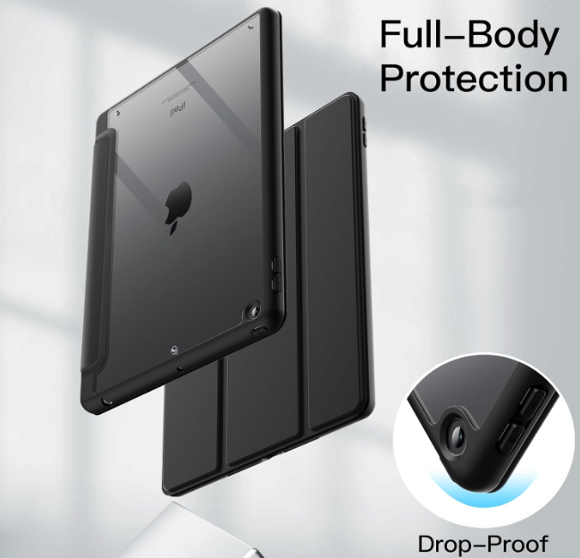 Preklopna torbica za tablični računalnik Apple iPad 9/8/7 (2021/2020/2019) 10.2" z držalom za pisalo – JETech – Svetlo z