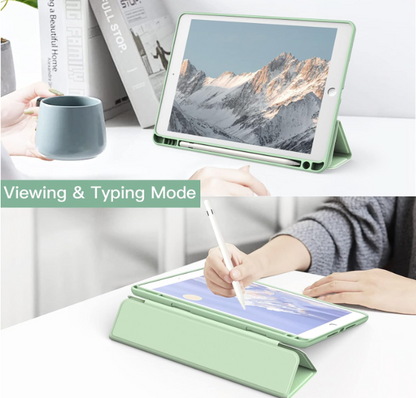 Preklopna torbica za tablični računalnik Apple iPad 9/8/7 (2021/2020/2019) 10.2" z držalom za pisalo – JETech