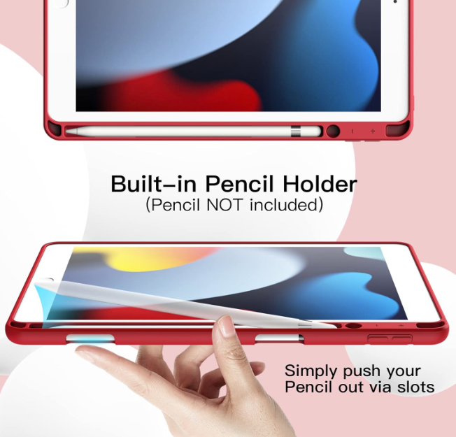 Preklopna torbica za tablični računalnik Apple iPad 9/8/7 (2021/2020/2019) 10.2" z držalom za pisalo – JETech