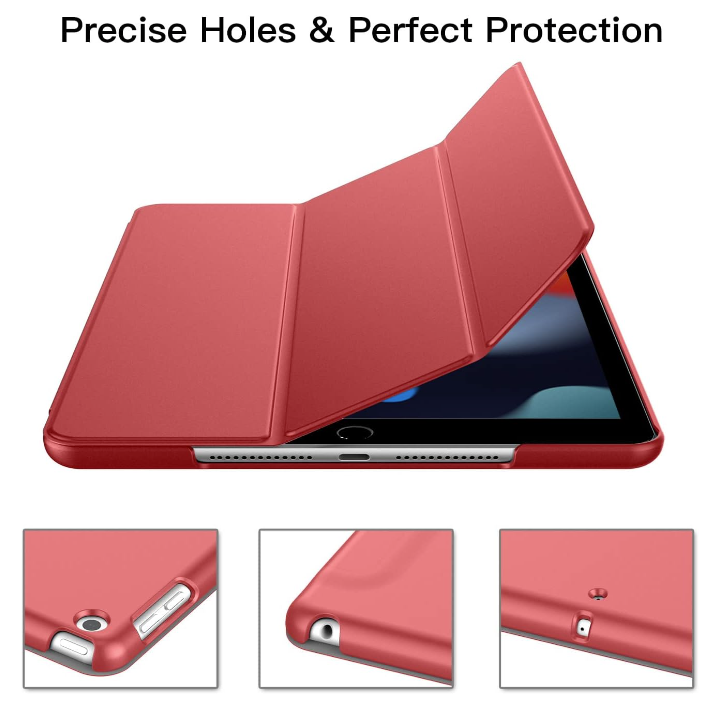 Preklopna torbica "Hard" za tablični računalnik Apple iPad 9/8/7 (2021/2020/2019) 10.2" – JETech – Črna / Umetno usnje +