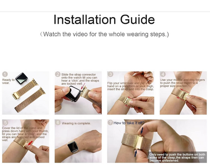 Kovinski pašček "HdanMole" za Apple Watch SE/iWatch 38/40/41/42/44/45 mm – Infostyle