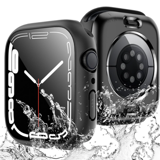 Ovitek "Tauri Waterproof" za Apple watch 9/8/7 45mm – Črna