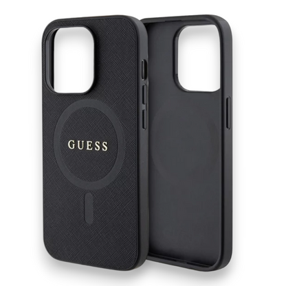 Ovitek Guess "Saffiano MagSafe " za iPhone 15 Pro Max (GUHMP15XPSAHMCK)
