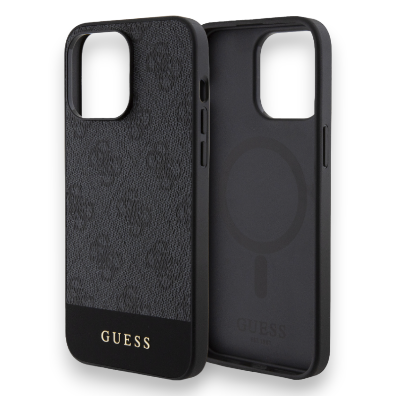 Ovitek Guess "Stripe MagSafe" za iPhone 15 Pro Max (GUHMP15XG4GLGR)
