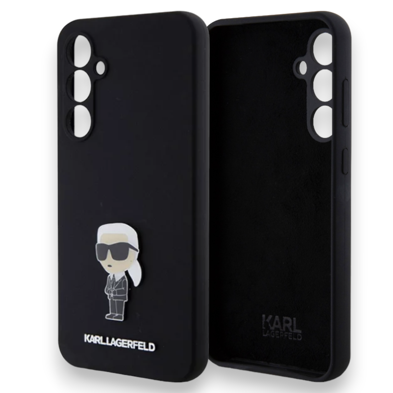 Silikonski ovitek Karl Lagerfeld "Metal Ikonik" za Samsung Galaxy S23 Fe (KLHCS23FEMHKNPK)