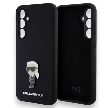 Silikonski ovitek Karl Lagerfeld "Metal Ikonik" za Samsung Galaxy S23 Fe (KLHCS23FEMHKNPK)