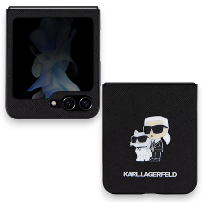 Ovitek Karl Lagerfeld "Metal Ikonik Karl & Chopuette" za Samsung Galaxy Z Flip 5 (KLHCZF5SAKCNPK)