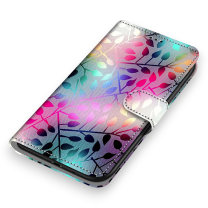 Preklopna torbica "Rainbow leaves" za ZTE Blade A31 – Infostyle – Roza / Umetno usnje + TPU silikon