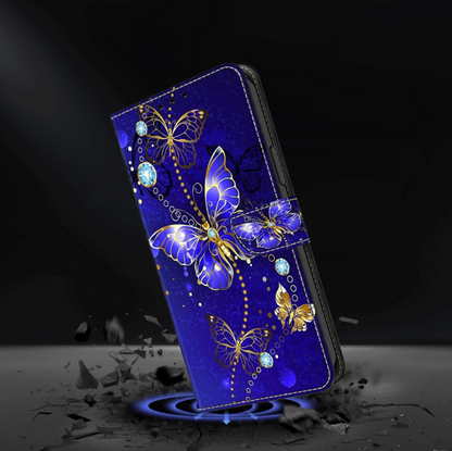 Preklopna torbica "Blue Diamond Butterfly" za Samsung Galaxy S24 Ultra – Infostyle