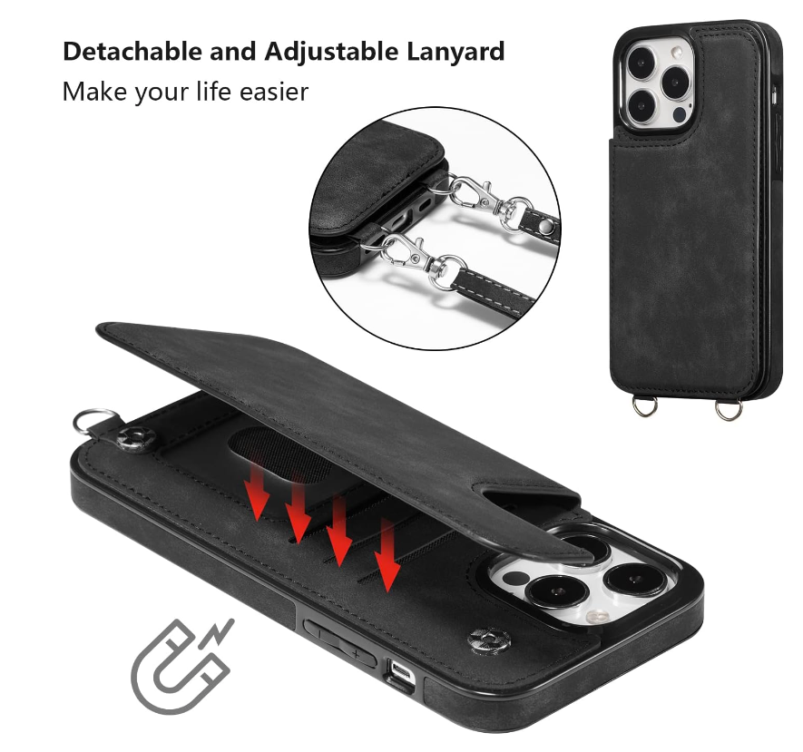 Ovitek "Wallet" z vrvico za iPhone 14 Pro Max – Infostyle