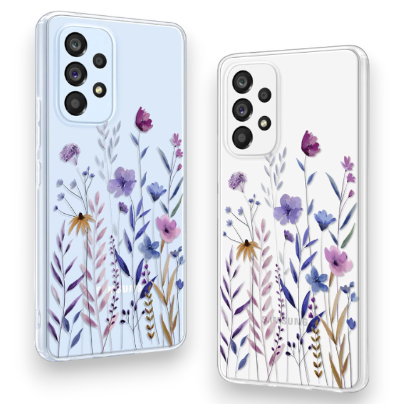 Ovitek "Fresh Flower" za Samsung Galaxy A53 5G – Gronda – Prozorna / PC + TPU silikon