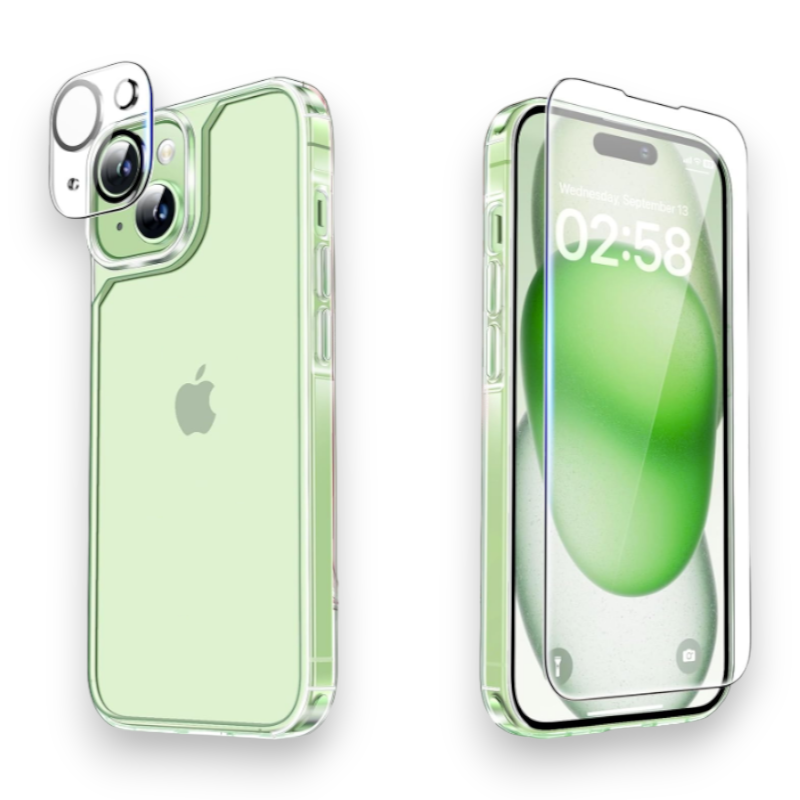 Zaščitno steklo + zaščita za kamero "Tauri protection" za iPhone 15 Plus
