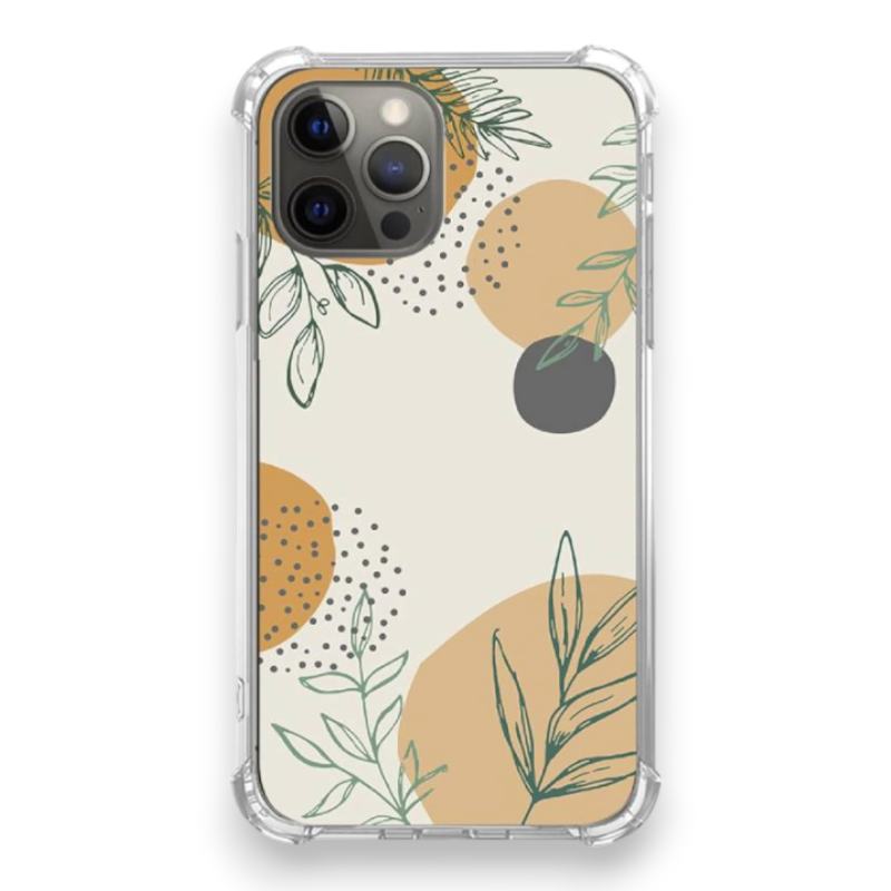 Silikonski ovitek "Green Leaf" za iPhone 14 Pro Max – Infostyle – Bež / TPU silikon