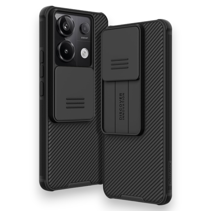 Ovitek "Nillkin Camera Protection" za Xiaomi Redmi Note 13 Pro 5G/ Poco X6 5G – Črna / PC + TPU silikon