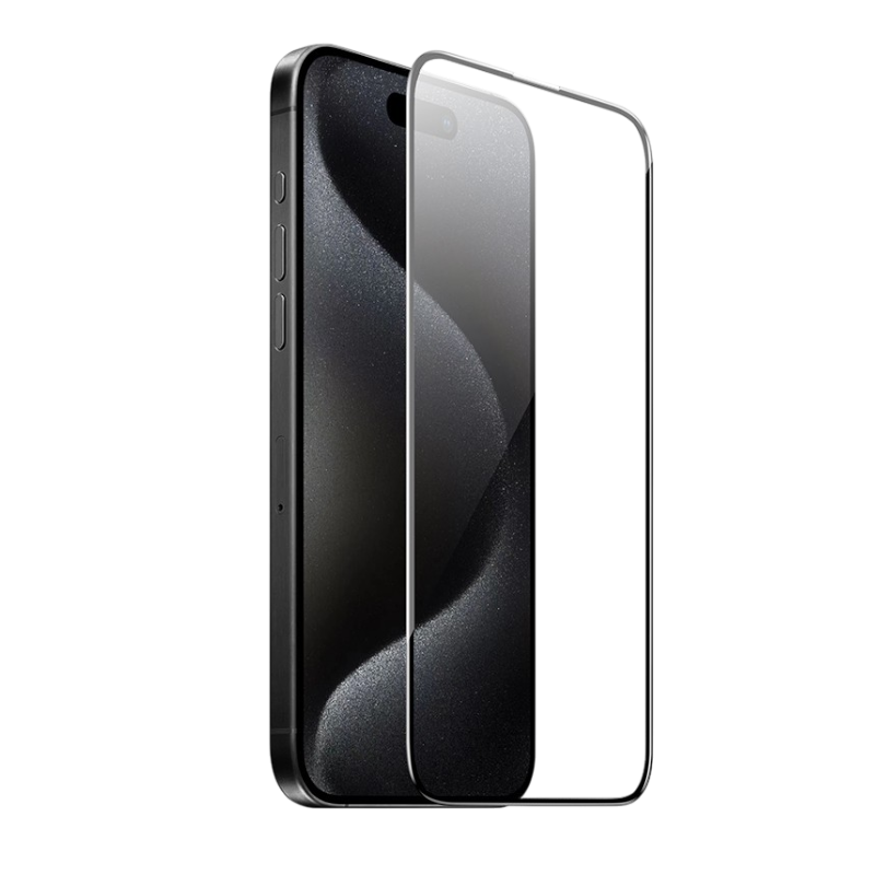 Zaščitno steklo za iPhone 16 Pro Max/17 Pro Max s črno obrobo – Borofone