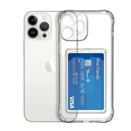 Ovitek za telefon "Antishock Card Slot" iPhone 13 Pro Max – Infostyle – Prozorna
