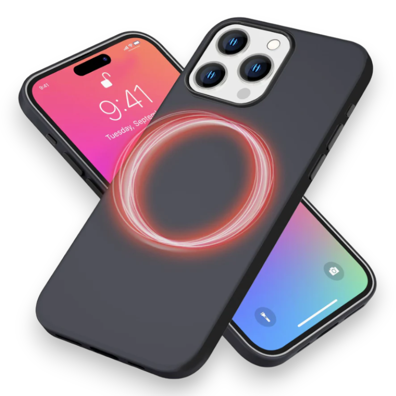 Silikonski ovitek "MagSafe Nalia" za iPhone 15 Pro – Črna / PC + TPU silikon