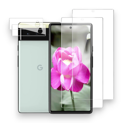 Komplet 2x zaščitno steklo + 2x zaščita za kamero za Google Pixel 6 – Infostyle