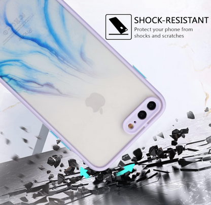 Ovitek "Transparent Marble" za iPhone 7 Plus/ 8 Plus – Infostyle – Roza / PC + TPU silikon
